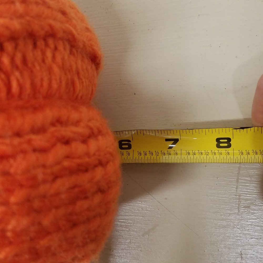 Handmade Knitted Fall Gourmet Orange Pumpkin Décor - Picture 8 of 10